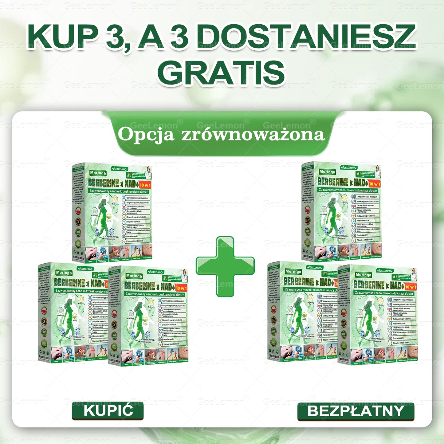 Oficjalny Sklep | 👩‍⚕️🎁 GeeLemon® Moringa · Berberyna × NAD+ Zaawansowany plaster z nanomikroigłami 10 w 1🇵🇱(Tylko raz dziennie, widoczne zmiany już w 7 dni)✅ Na otyłość, 🅛🅞🅞🅢🅔 🅢🅚🅘🅝 wiotką skórę, cukrzycę, bezdech senny, problemy ze stawami i wiele więcej